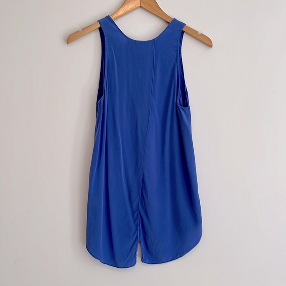 Wilfred Blue Silk Open Back Tank - Picture 2 of 3